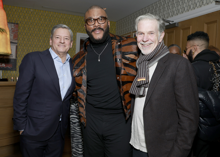 Ted Sarandos, Tyler Perry and Reed Hastings  Photo