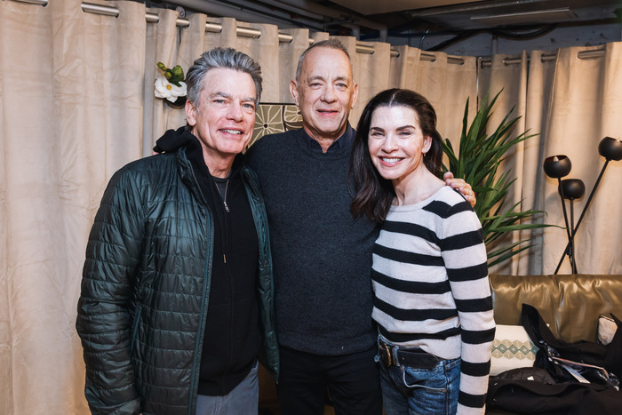 Peter Gallagher, Tom Hanks and Julianna Margulies at 