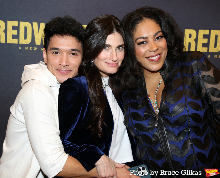 Zachary Noah Piser, Idina Menzel and De’adre Aziza Photo