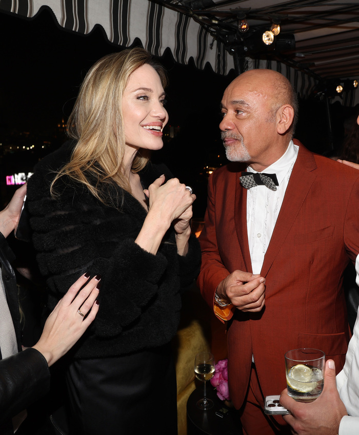 Angelina Jolie, Christian Louboutin and Mustafa Choucair Photo