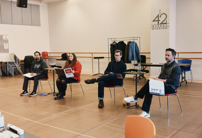 Photos: Lin-Manuel Miranda, Aidy Bryant, Nick Kroll, and Andrew Rannells in Rehearsal For ALL IN  Image