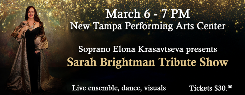 Previews: SARAH BRIGHTMAN TRIBUTE SHOW at New Tampa Performing Arts Center  Image