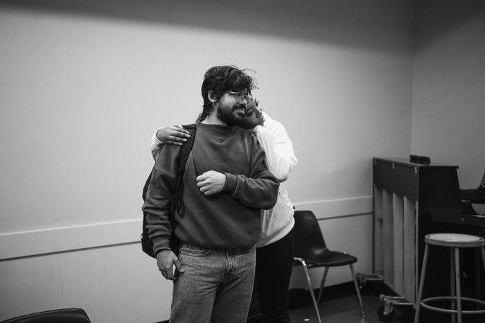 Photos: Hailey Kilgore, Carlos Valdes, and Tom Hewitt in HADESTOWN Rehearsals Image