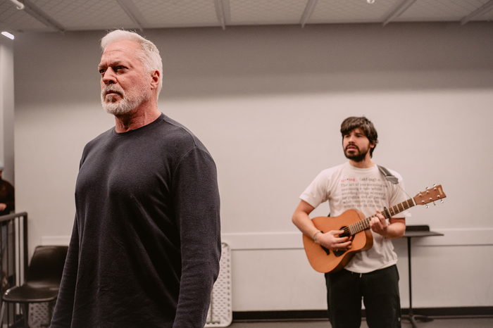 Photos: Hailey Kilgore, Carlos Valdes, and Tom Hewitt in HADESTOWN Rehearsals Image
