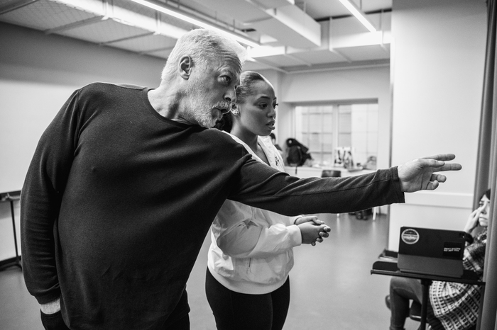 Photos: Hailey Kilgore, Carlos Valdes, and Tom Hewitt in HADESTOWN Rehearsals Image