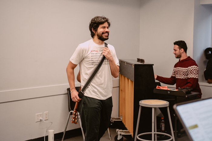 Photos: Hailey Kilgore, Carlos Valdes, and Tom Hewitt in HADESTOWN Rehearsals Image