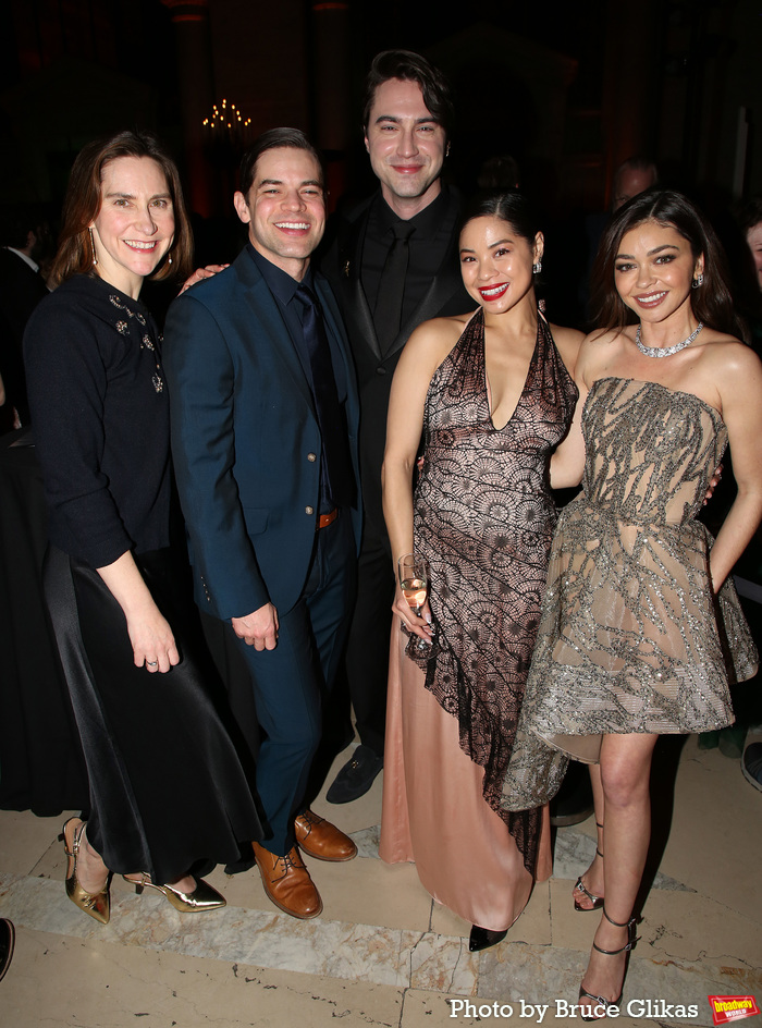 Book Writer Kait Kerrigan, Jeremy Jordan, Ryan McCartan, Eva Noblezada and Sarah Hyla Photo