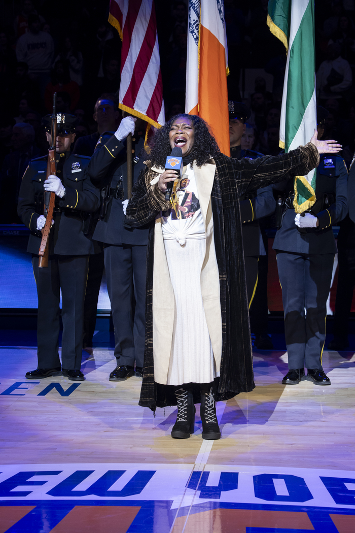 Photos: A WONDERFUL WORLD Performs in Knicks Halftime Show Image