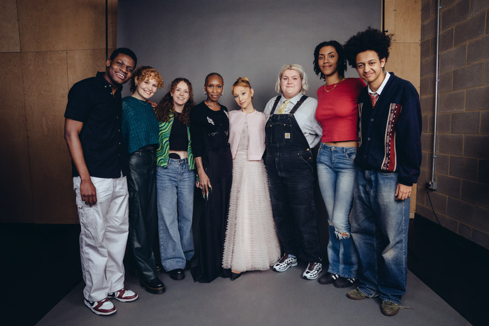 Cynthia Erivo, Ariana Grande, and NYT Memebrs Photo