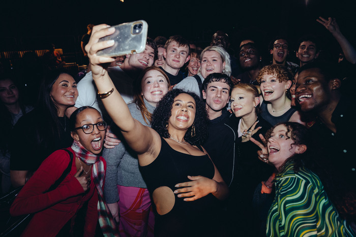 Cynthia Erivo, Ariana Grande, and NYT Memebrs Photo