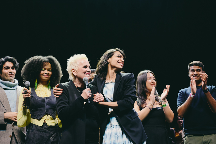 V (formerly Eve Ensler), and Rosario Dawson Photo