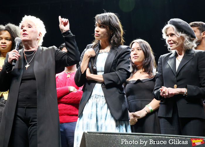 V (formerly Eve Ensler), Rosario Dawson and Jane Fonda Photo