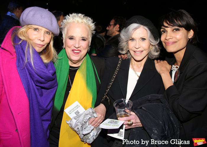 Rosanna Arquette, V (formerly Eve Ensler), Jane Fonda and Rosario Dawson Photo