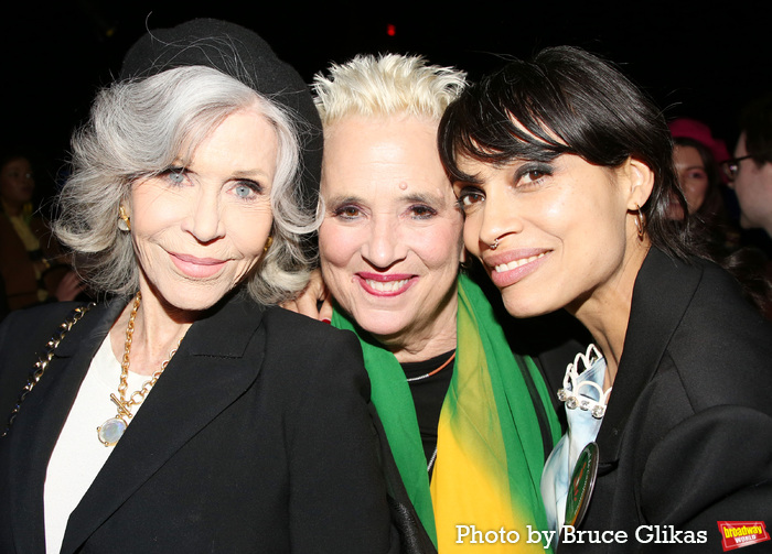 Jane Fonda, V (formerly Eve Ensler) and Rosario Dawson Photo