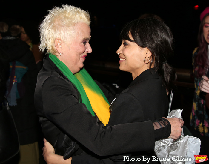 V (formerly Eve Ensler) and Rosario Dawson Photo