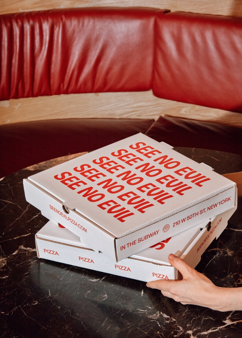 Review: SEE NO EVIL PIZZA in Times Square-Fantastic Image