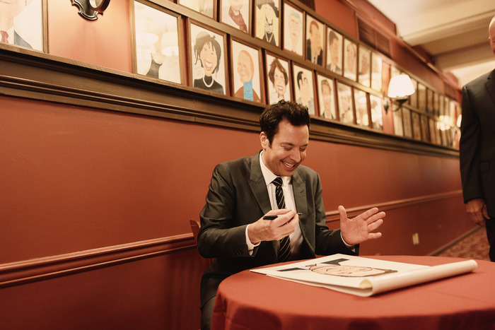 Photos & Video: Jimmy Fallon Receives Sardi's Portrait Image