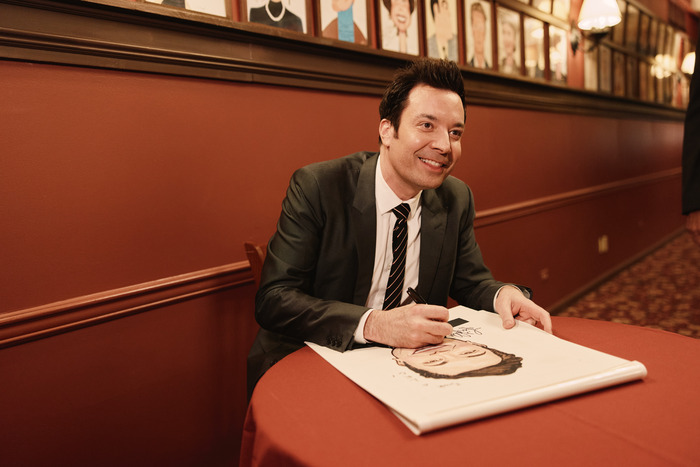 Photos & Video: Jimmy Fallon Receives Sardi's Portrait Image