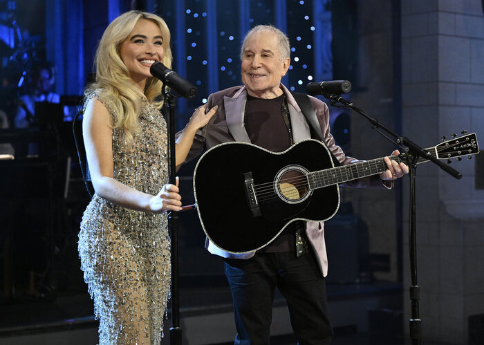 Sabrina Carpenter and Paul Simon Photo