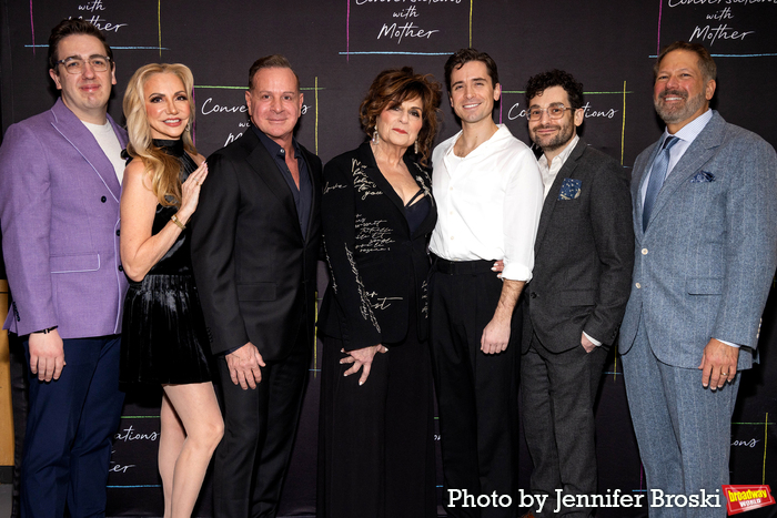 Matthew Lombardo, Caroline Aaron, Matt Doyle, Noah Himmelstein, and the producing tea Photo