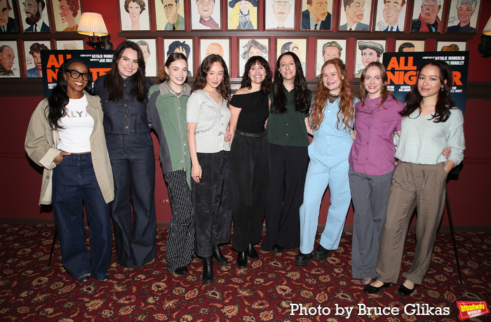 Alyah Chanelle Scott, Kathryn Gallagher, Kristine Froseth, Havana Rose Liu, Director Jaki Bradley, Playwright Natalie Margolin, Julia Lester, Tessa Albertson and Olivia Puckett at 