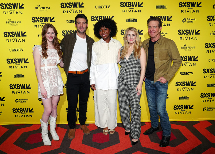 Khiyla Aynne, James Wolk, Tamera Tomakili, Annaleigh Ashford, and Dennis Quaid  Photo