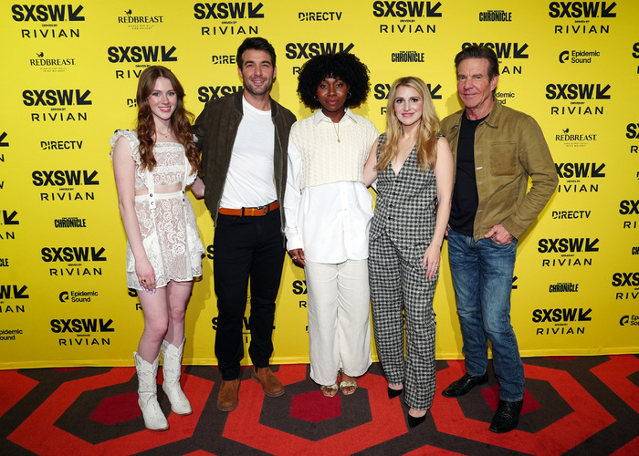 Khiyla Aynne, James Wolk, Tamera Tomakili, Annaleigh Ashford, and Dennis Quaid  at 