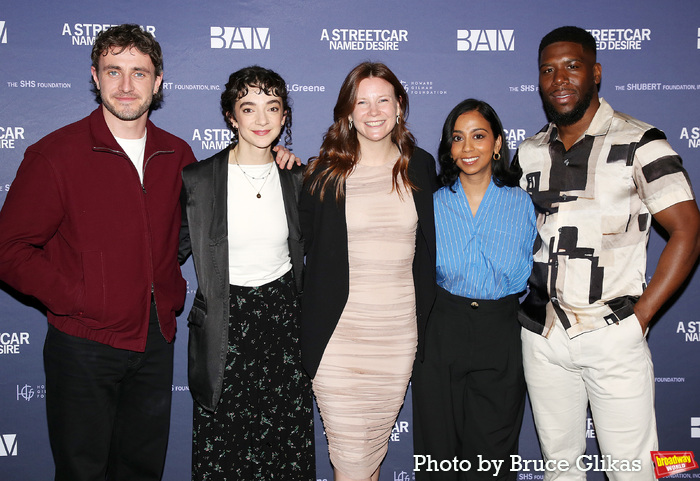 Paul Mescal, Patsy Ferran, Director Rebecca Frecknall, Anjana Vasan and Dwane Walcott Photo