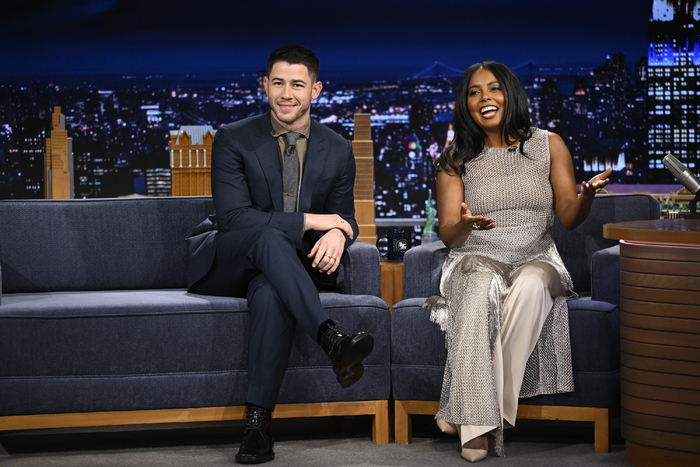 Photo Exclusive: THE LAST 5 YEARS Stars Nick Jonas and Adrienne Warren Stop By THE TONIGHT SHOW  Image