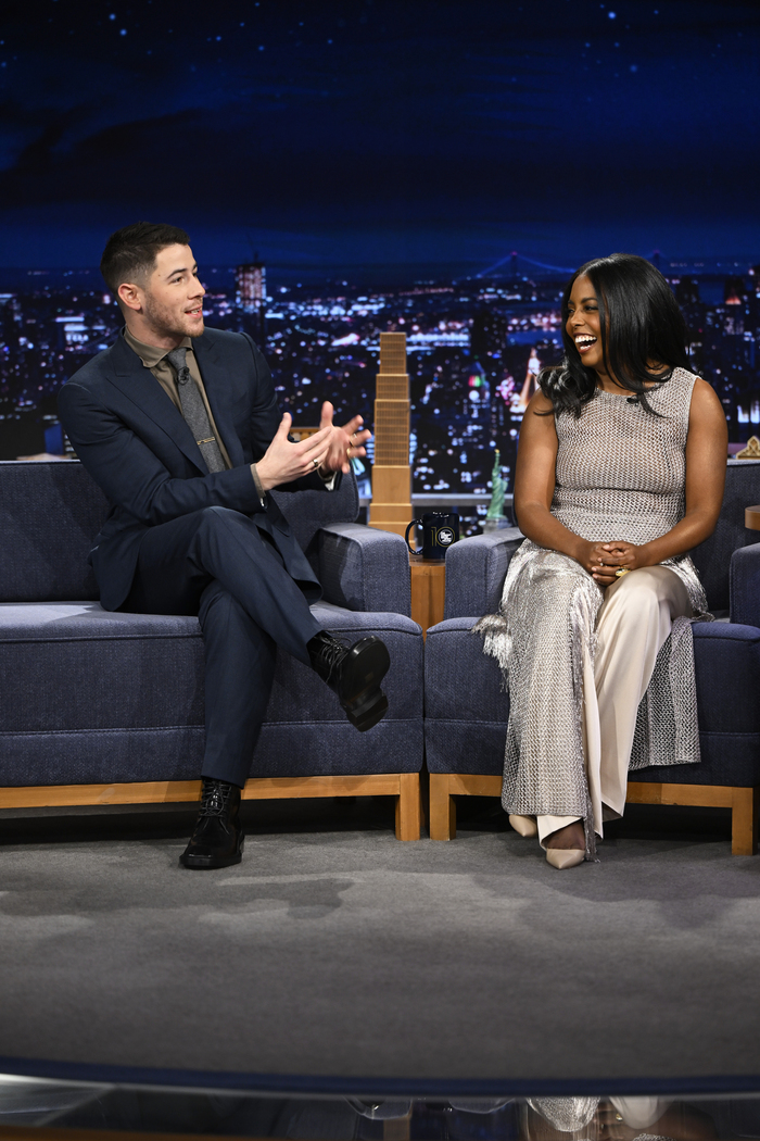 Photo Exclusive: THE LAST 5 YEARS Stars Nick Jonas and Adrienne Warren Stop By THE TONIGHT SHOW  Image