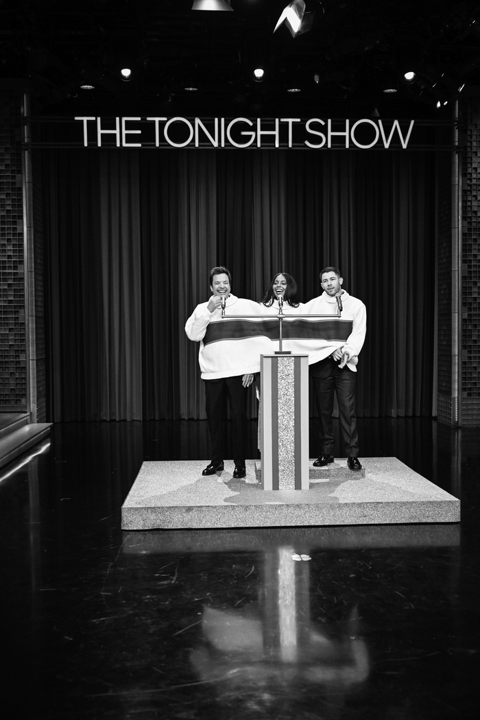 Photo Exclusive: THE LAST 5 YEARS Stars Nick Jonas and Adrienne Warren Stop By THE TONIGHT SHOW  Image