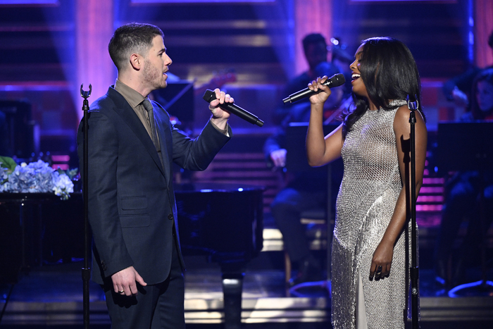 Photo Exclusive: THE LAST 5 YEARS Stars Nick Jonas and Adrienne Warren Stop By THE TONIGHT SHOW  Image