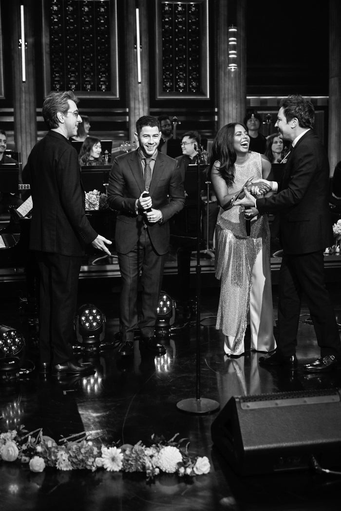 Jason Robert Brown, Jimmy Fallon, Adrienne Warren, Nick Jonas Photo