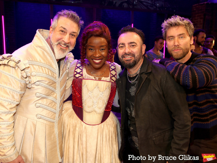 Photos: NSYNC's Chris Kirkpatrick and Lance Bass Visit Joey Fatone in & JULIET  Image