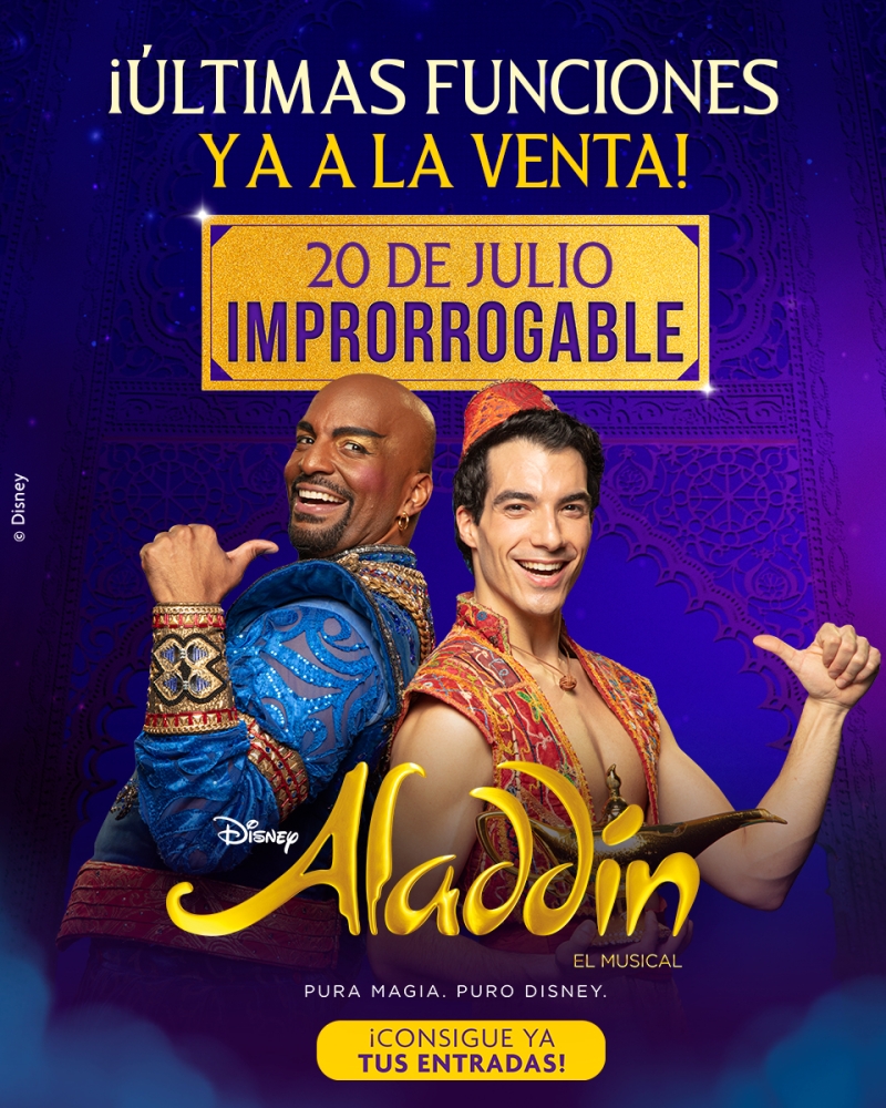 ALADDÍN anuncia su última función en el Teatro Coliseum Madrid Image