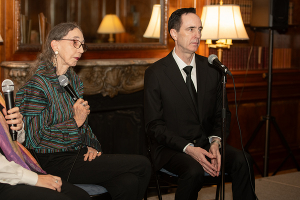 Joyce Carole Oates and Bill Connington during the post-performance audience discussio Photo