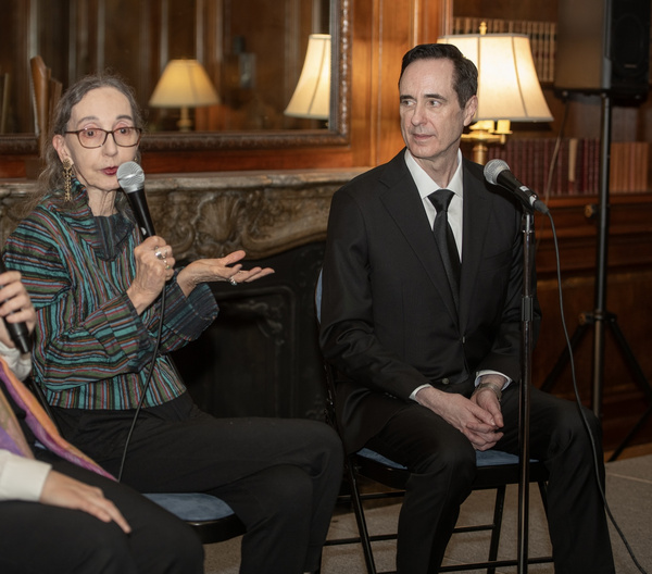 Joyce Carole Oates and Bill Connington during the post-performance audience discussio Photo