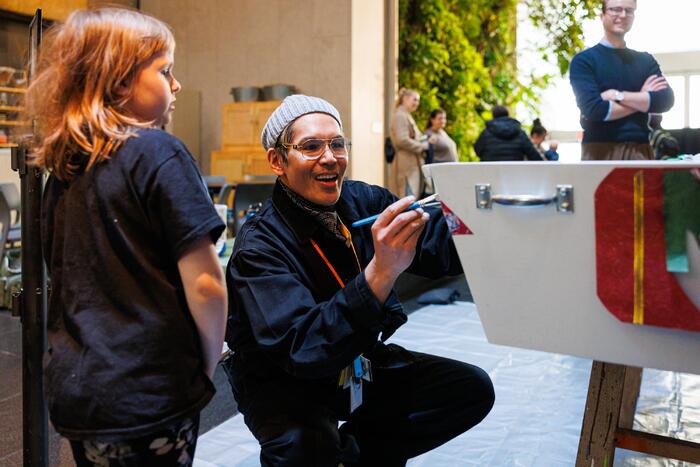 Photos: Lincoln Center’s Create-athon: Building a Boat With Clint Ramos Image