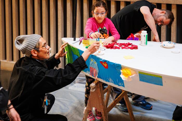 Photos: Lincoln Center’s Create-athon: Building a Boat With Clint Ramos Image