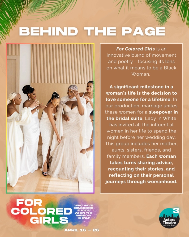 Review: FOR COLORED GIRLS WHO HAVE CONSIDERED SUICIDE/WHEN THE RAINBOW IS ENUF at Actors Theatre Of Little Rock Image
