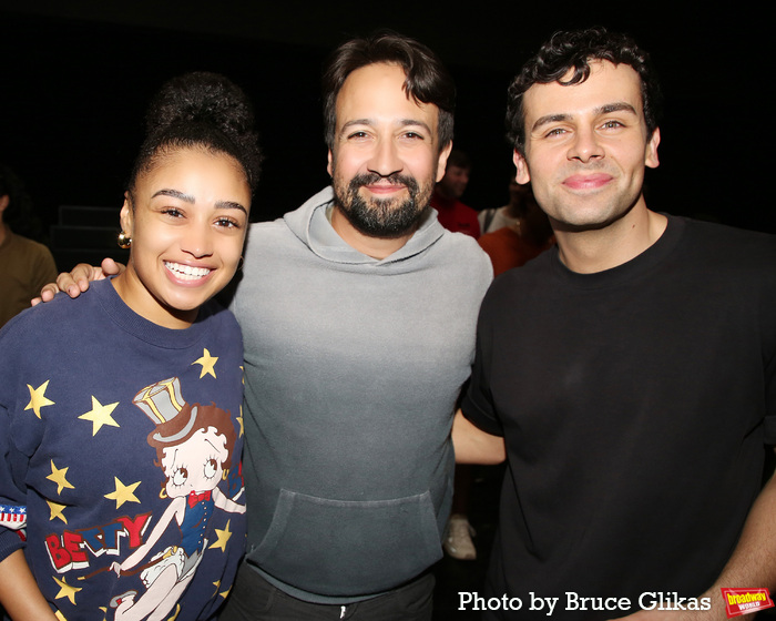 Jasmine Amy Rogers, Lin-Manuel Miranda and Ainsley Melham Photo