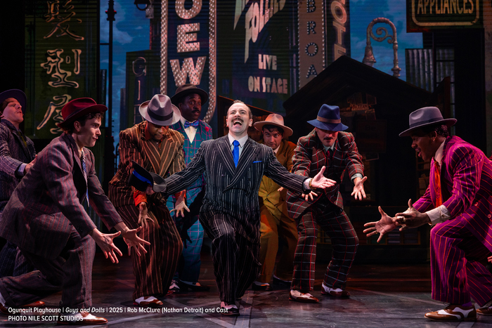 Photos: Rob McClure, Mykal Kilgore, Bianca Marroquín & Ephraim Sykes in GUYS AND DOLLS at Ogunquit Playhouse Image