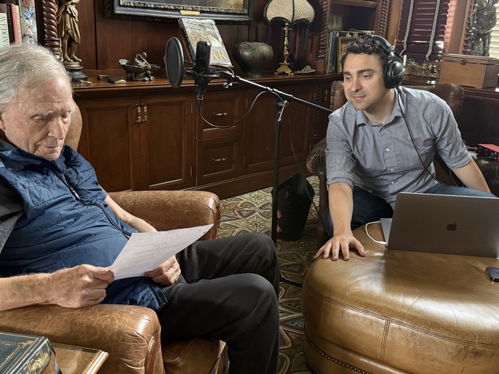 Photos: Dick Cavett Records Voiceover For Off-Broadway's GENE & GILDA At 59E59 Theaters Image