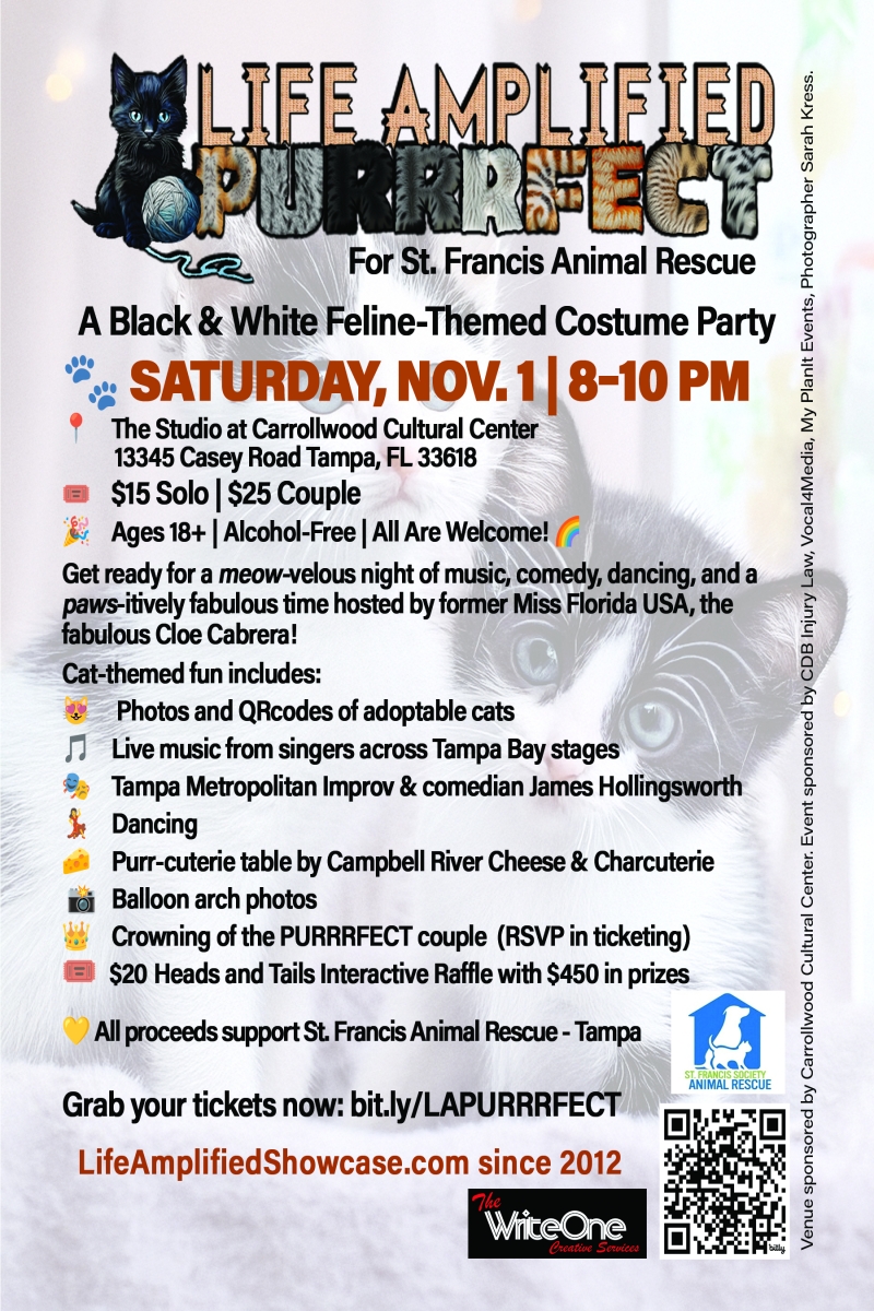 Previews: LIFE AMPLIFIED PURRRFECT at The Studio At Carrollwood Cultural Center Image