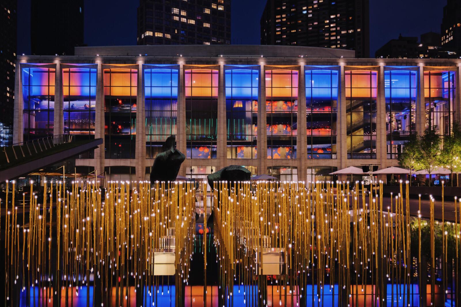 Photos: Lincoln Center Lights Up Blue and Orange For the New York Knicks Image