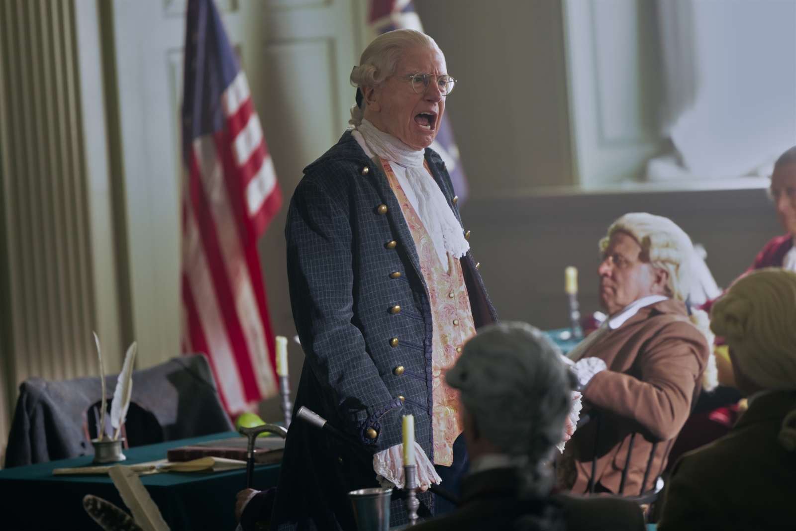 Video/Photos: Lin-Manuel Miranda, Jane Krakowski, & More in Trailer for Larry David Historical Comedy Image