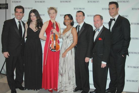 Brian d'Arcy James,  Idina Menzel, Sara Caswell, Anika Noni Rose, William Schermerhor Photo