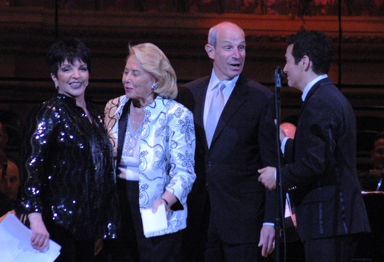 Liza Minnelli, Liz Smith, Jonathan Tisch and Michael Feinstein Photo