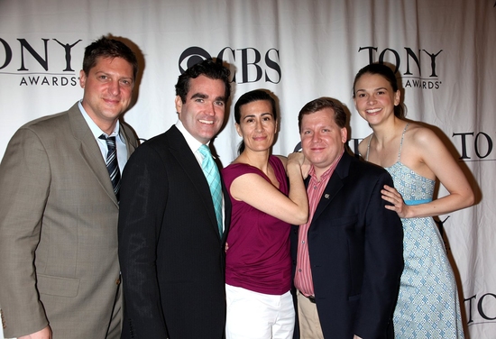 Christopher Sieber, Brian d'Arcy James, Jeanine Tesori, David Lindsay-Abaire and Sutt Photo