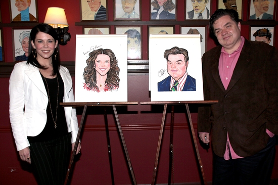 Photo Coverage: 'GUYS and DOLLS' Stars Lauren Graham and Oliver Platt Join the Sardi's 'Wall of Fame' Image